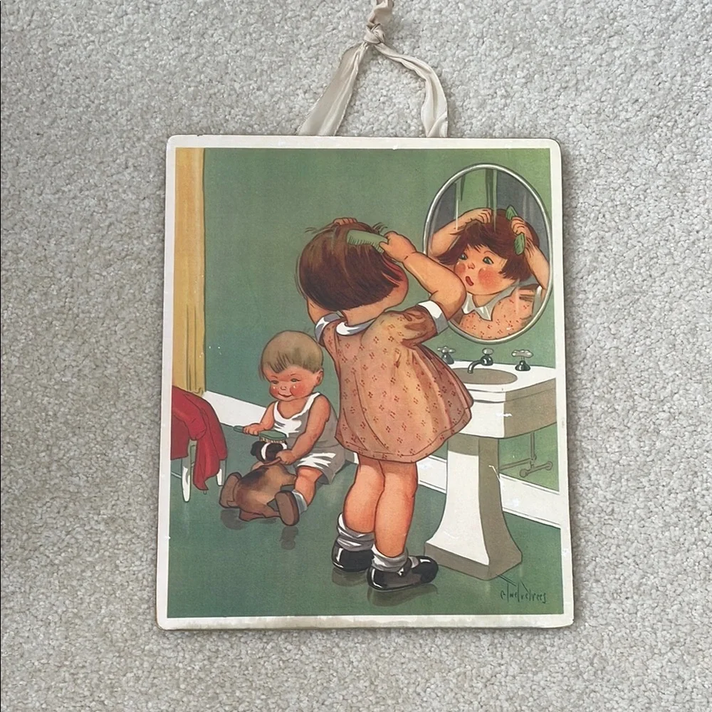 Vintage Wall Art “Combing My Hair